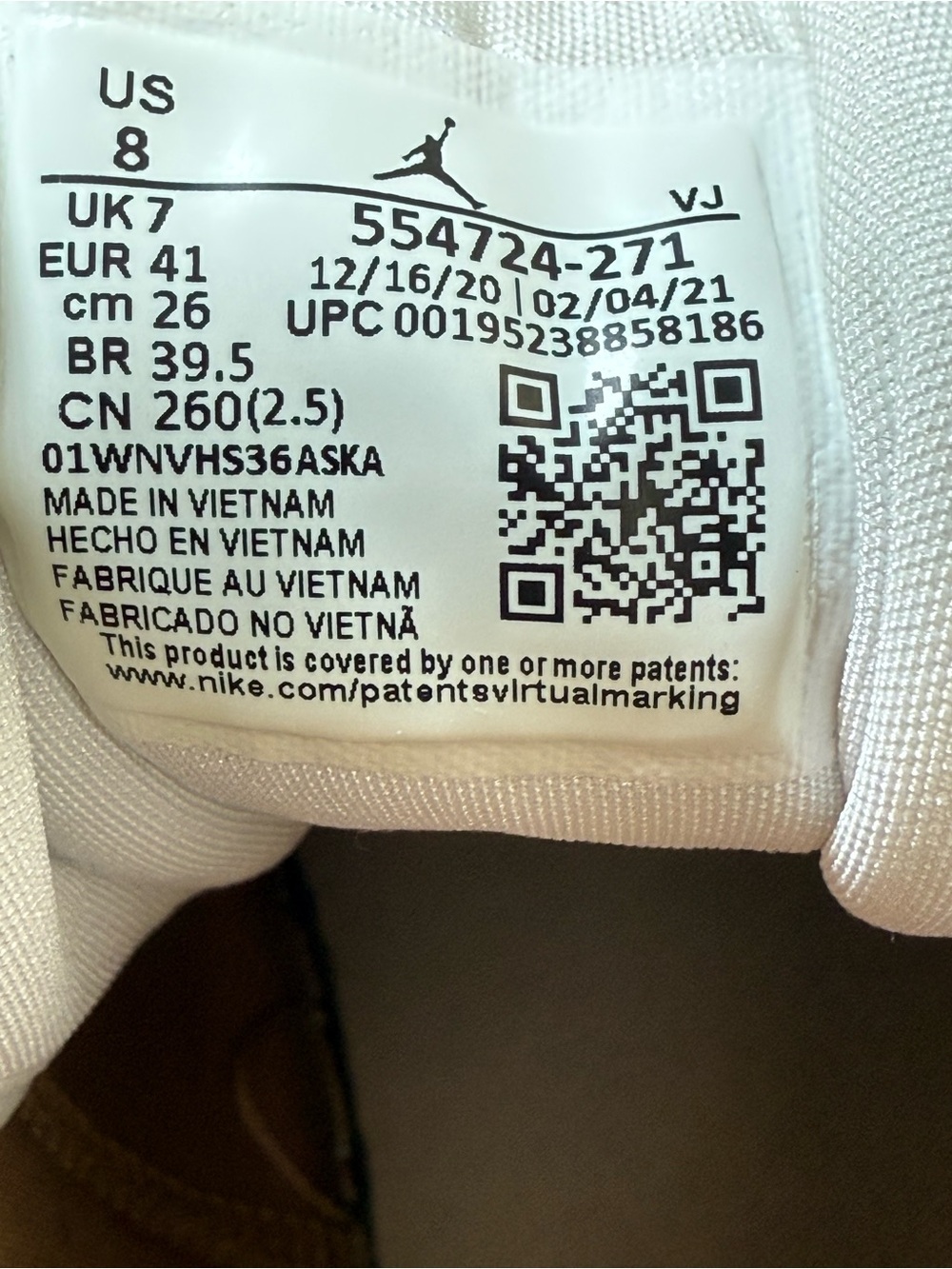 Nike Jordan 1 Mid- Men’s 8 (fits around Women’s 9.5)- 554724-271 -White / Beige - Picture 7 of 8